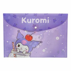 Sobre Porta Documento Diseño Kuromi Con Broche REX PLASTICS A4