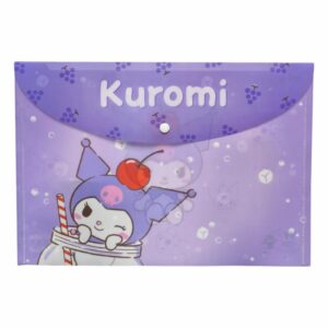 Sobre Porta Documento Diseño Kuromi Con Broche REX A4