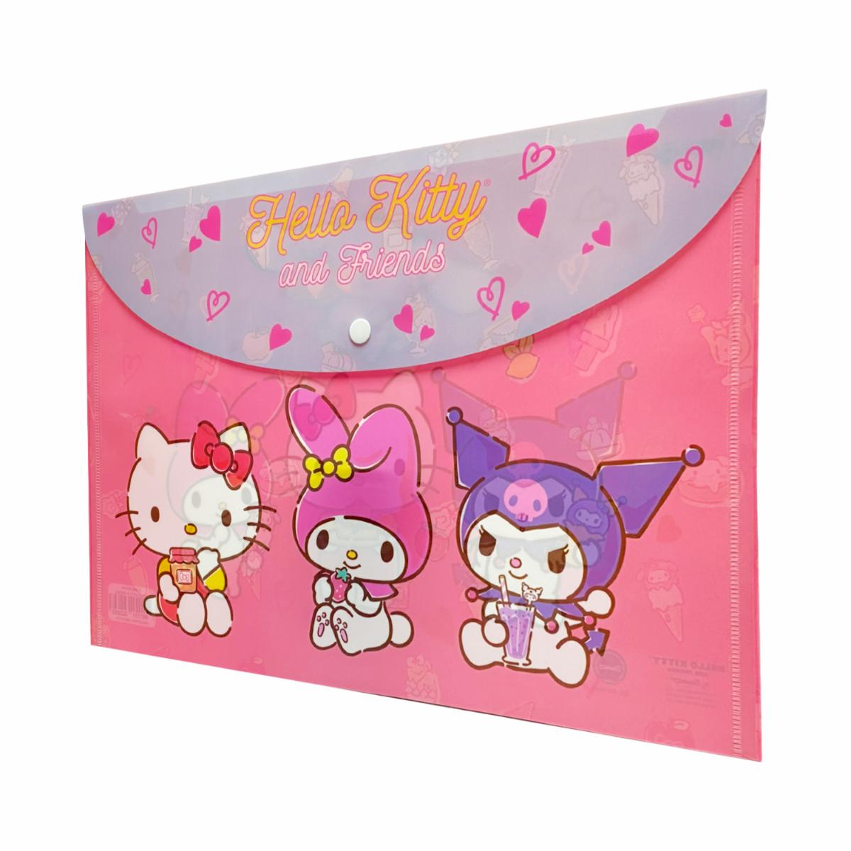 Sobre Porta Documento Diseño Hello Kitty & Friends Con Broche REX PLASTICS A4 - Imagen 2