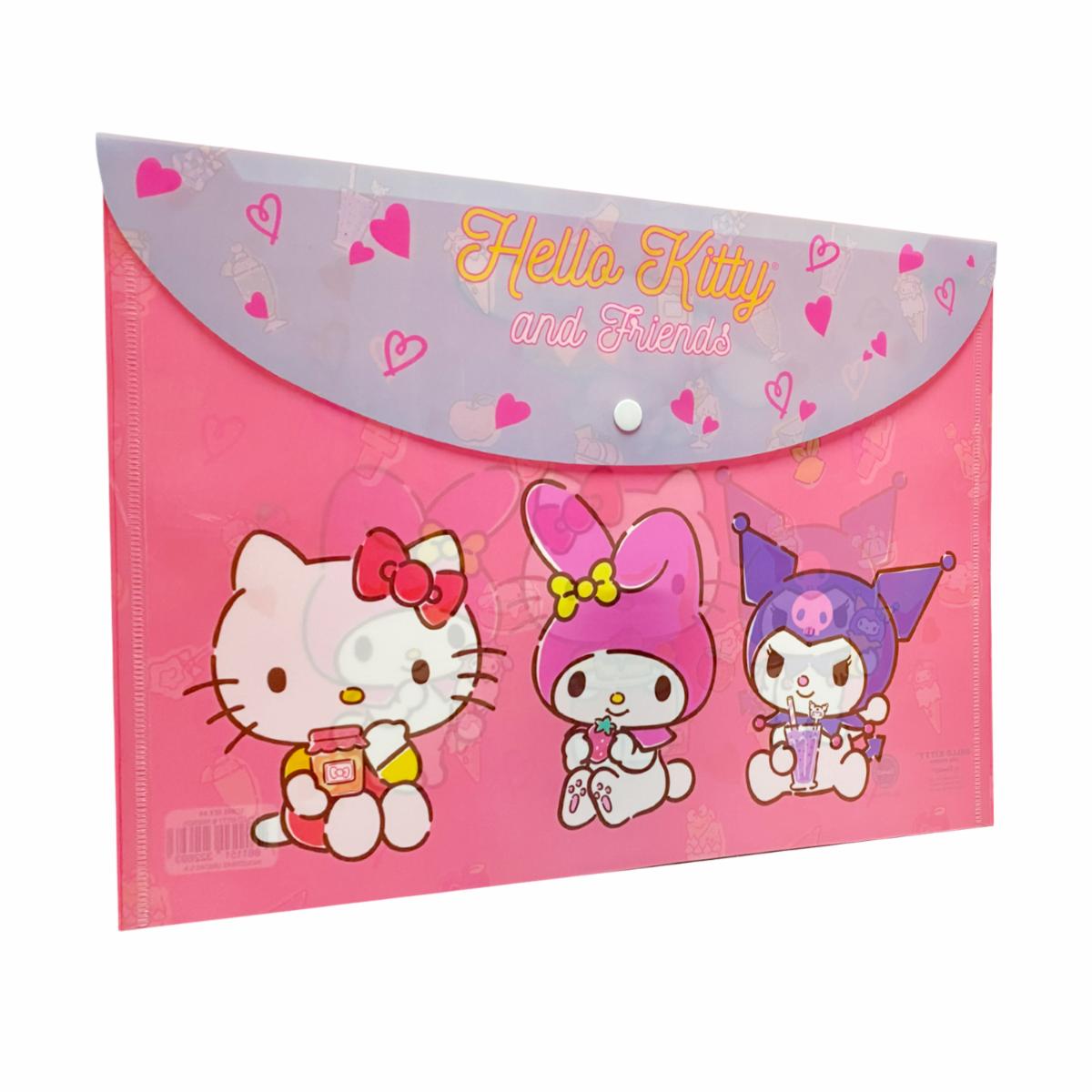 Sobre Porta Documento Diseño Hello Kitty & Friends Con Broche REX PLASTICS A4 - Imagen 3