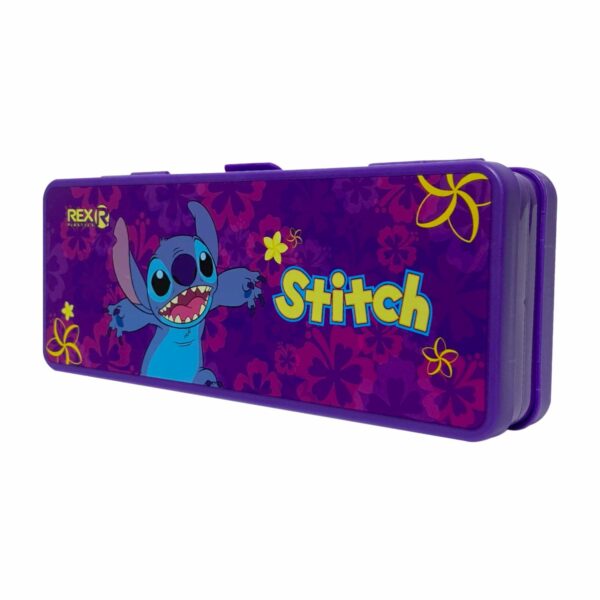 Cartuchera Plástica Doble Servicio Stitch REX 20.5x7.5 - Imagen 2
