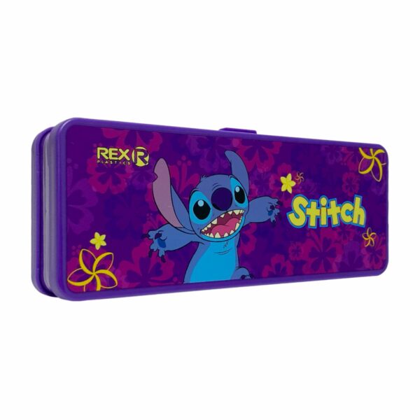 Cartuchera Plástica Doble Servicio Stitch REX 20.5x7.5 - Imagen 3