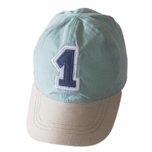 Gorro Jockey Gabardina Bordado Menta-Beige HUELLAS