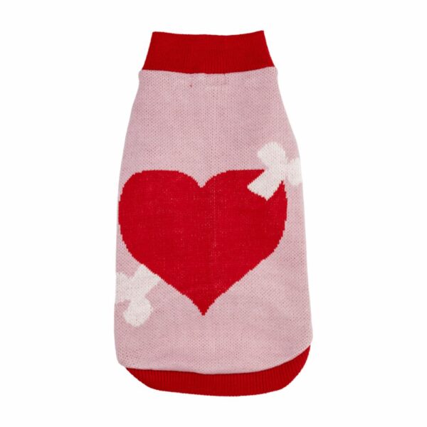 Suéter Para Mascota Diseño Love Con Capucha MY STYLE Talla Mediano - Imagen 2