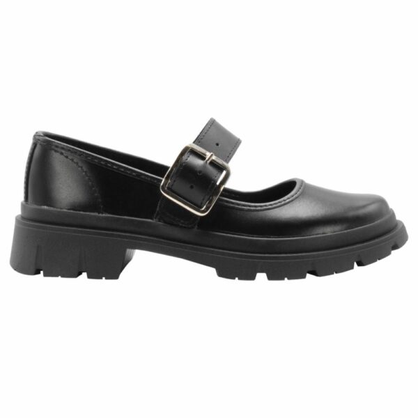 Zapato Escolar Negro De Cuero Diseño Xaviera Con Correa VENUS - Imagen 4