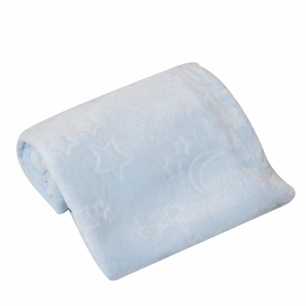 Cobija Para Bebe Diseño Lunas Y Estrellas Celeste FREE HOME 110X75 CM - Imagen 2