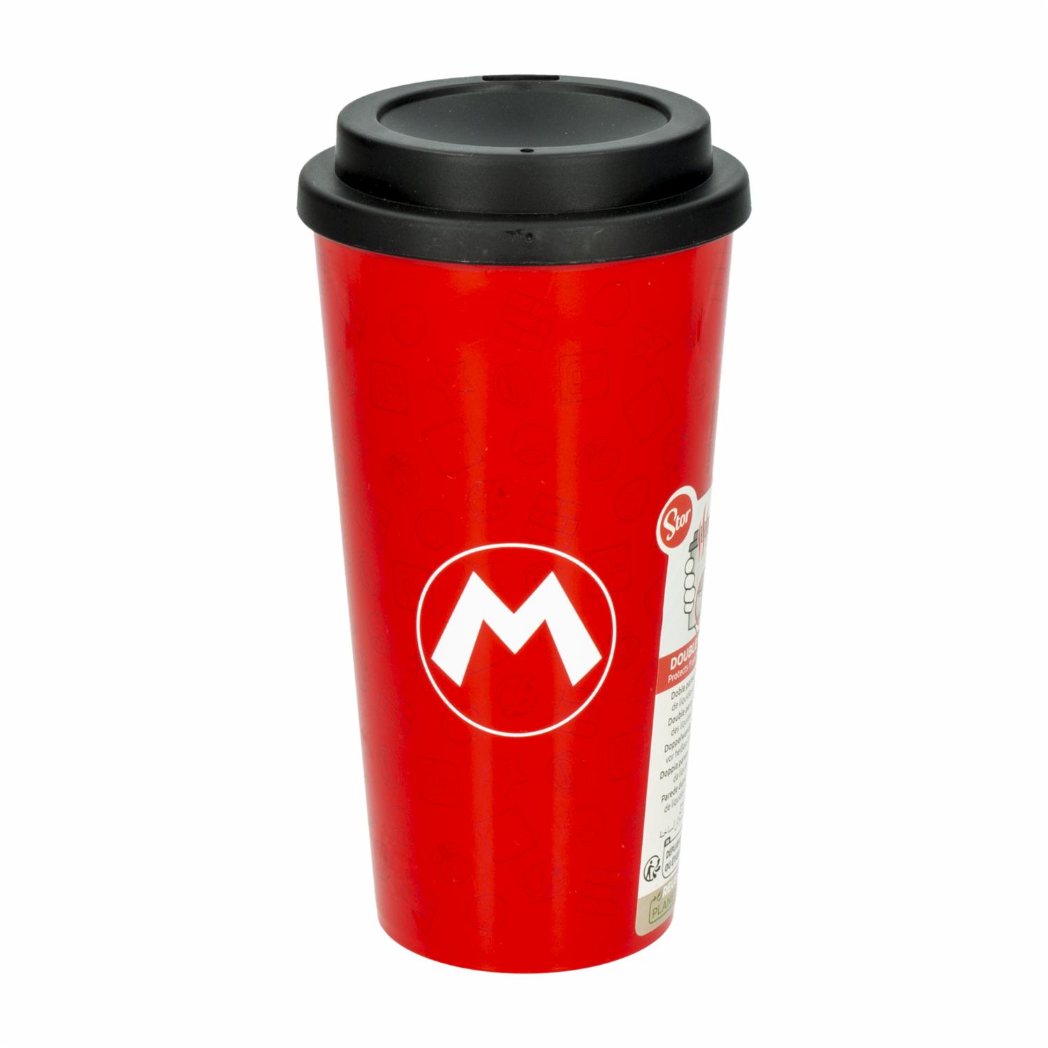 Vaso Plástico Con Tapa Diseño Super Mario 520 Ml STOR 1379 - Imagen 2