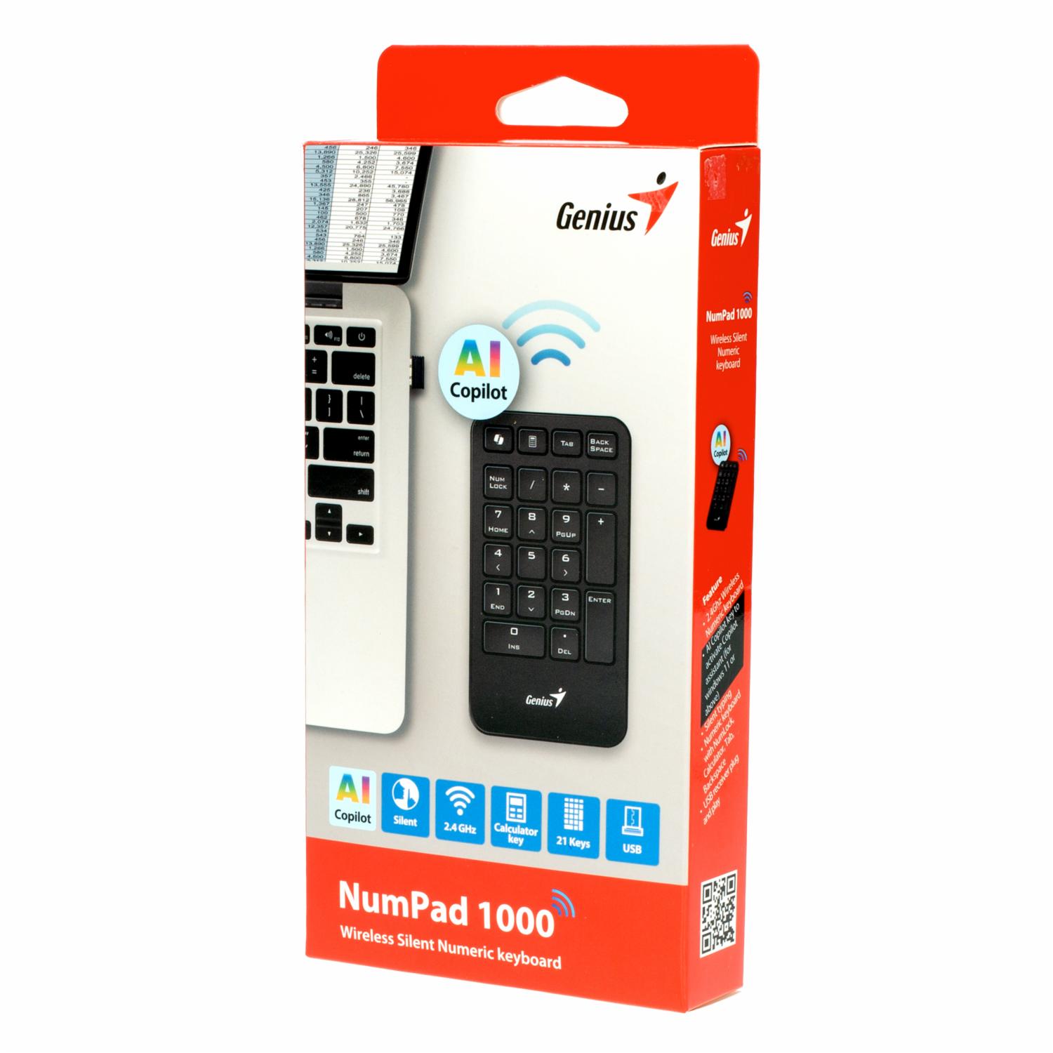 Teclado Numérico Negro 31320003400 GENIUS Wireless - Imagen 3