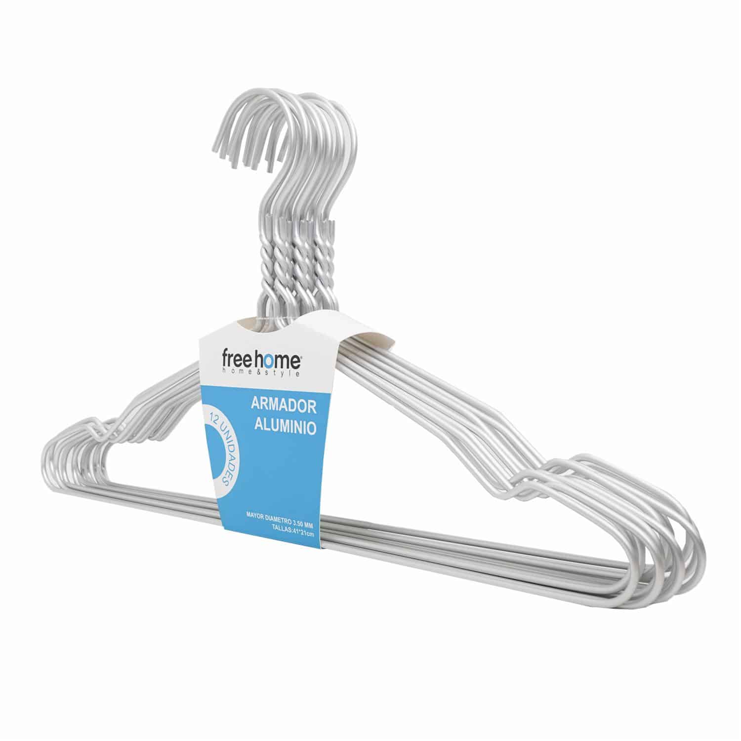 Armador De Ropa De Aluminio Anodizado FREE HOME 12 Piezas - Imagen 2