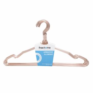 Armador De Ropa De Aluminio Anodizado Rosado FREE HOME 12 Piezas