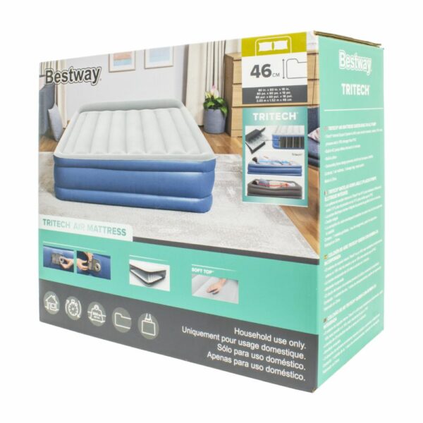 Colchón De Aire Tritech Con Bomba Eléctrica BESTWAY Queen - Imagen 2