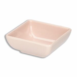 Salsera Cuadrada Rosa Pastel VAJILLAS SABANA 7X7X2.5  CM