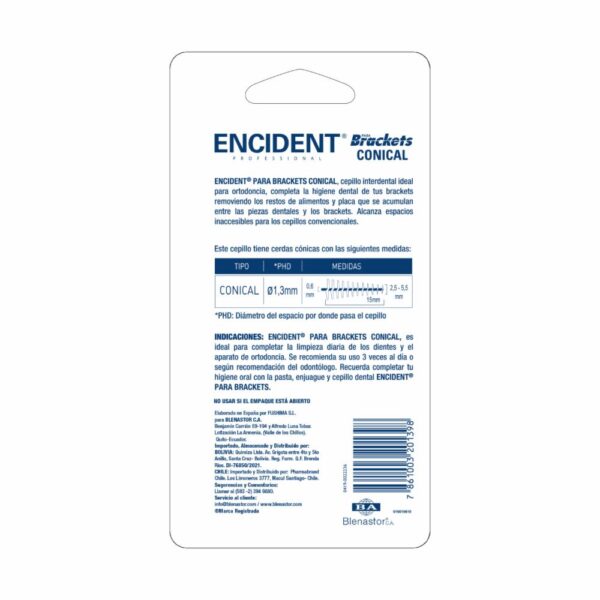 Cepillo Interdental Para Ortodoncia ENCIDENT 5 Piezas - Imagen 2