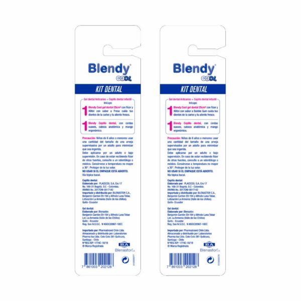 Kit Dental Cepillo Y Pasta BLENDY 2 Piezas - Imagen 2