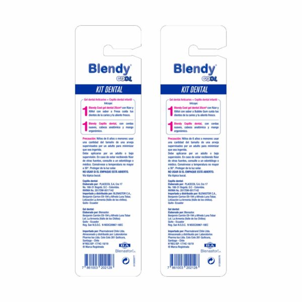 Kit Dental Cepillo Y Pasta BLENDY 2 Piezas - Imagen 2