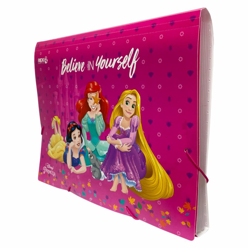 Archivador Acordeón 6 C De Princesas REX PLASTICS A4 - Imagen 2
