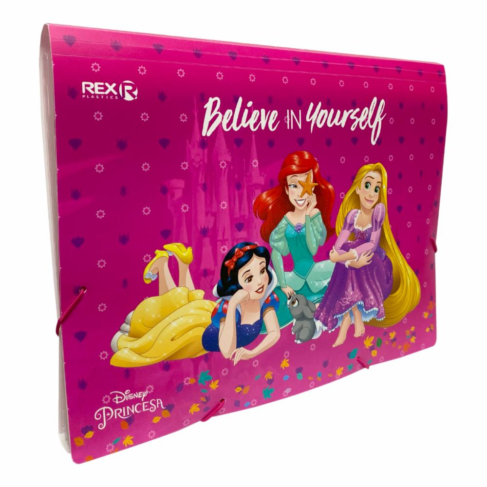 Archivador Acordeón 6 C De Princesas REX PLASTICS A4 - Imagen 3