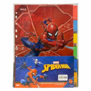Separadores De Hojas Diseño Spiderman 6 Unidades REX A4