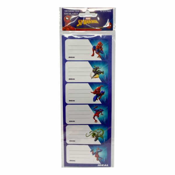 Membretes Escolares Diseño Spiderman REX X 12 Uds 9X29