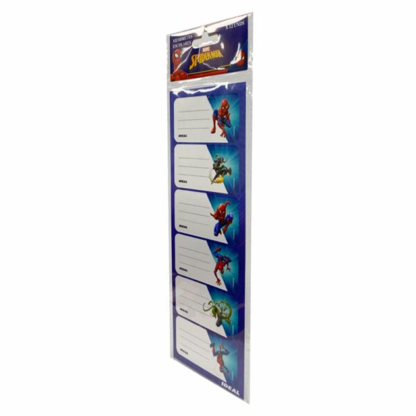 Membretes Escolares Diseño Spiderman REX PLASTICS X 12 Uds 9X29 - Imagen 2