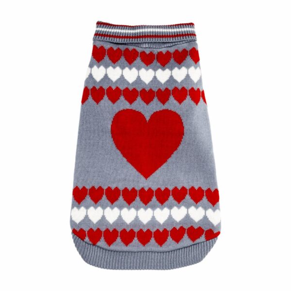 Suéter Para Mascota Diseño Love Corazones MY STYLE Talla Extra Pequeño - Imagen 2