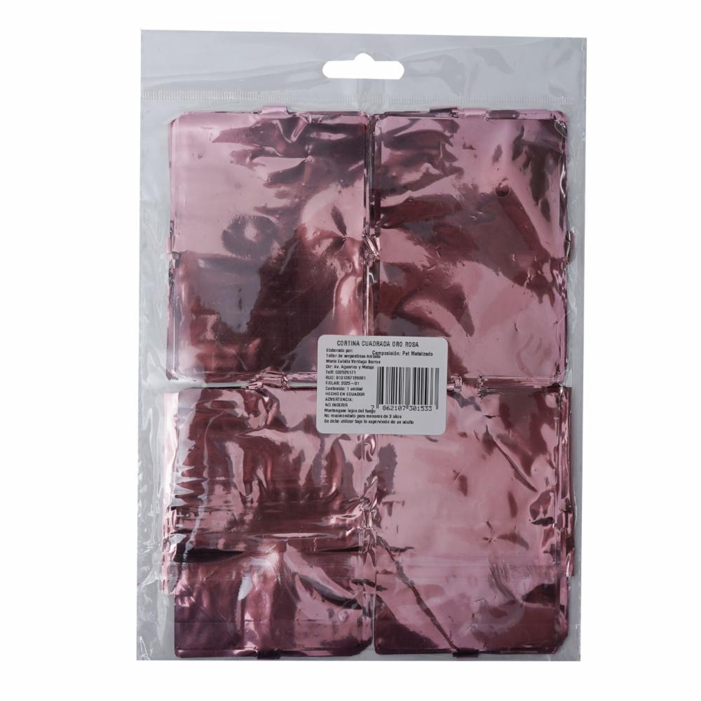 Cortina Cuadrada Oro Rosa HOLIDAY'S 1M * 2M - Imagen 2