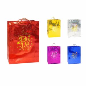 Funda De Regalo Holográfica Feliz Día HOLIDAYS Grande
