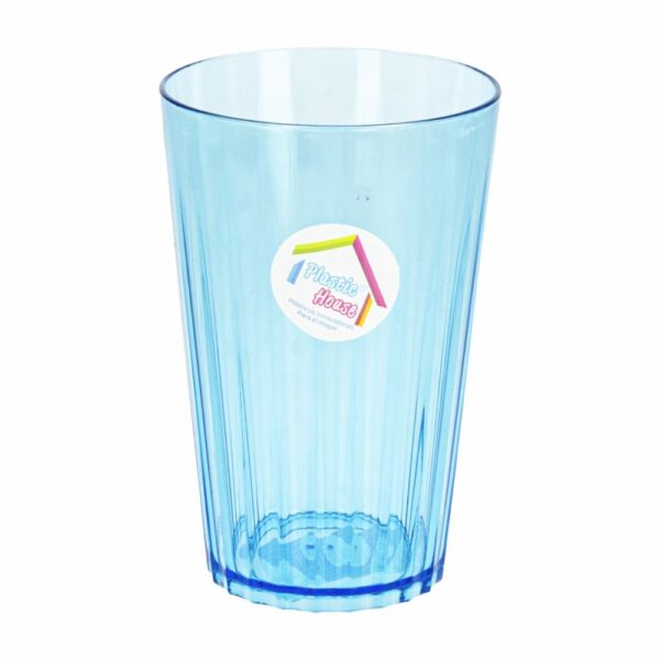 Vaso Plástico Cristal Color Azul 266 Ml PLASTIC HOUSE PLHS02922