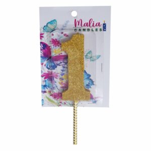 Vela Premium N1 Dorado Con Plata MALIA CANDLES 19 X 8