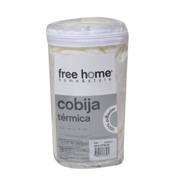 Cobija Para Bebe Diseño Estrellas Amarillo FREE HOME 110X75 CM