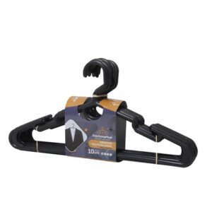 Armadores Para Ropa Negro Set POLYHOME X 10 Uds