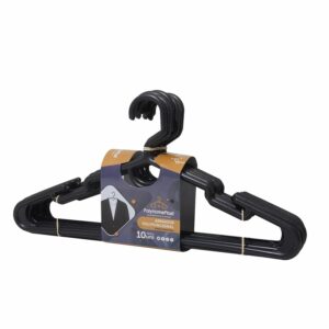 Armadores Para Ropa Negro Set POLYHOMEPLAST X 10 Uds