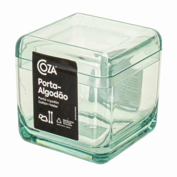 Porta Algodón Verde Soft Cube COZZA 1 Pieza