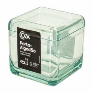 Porta Algodón Verde Soft Cube COZA 1 Pieza