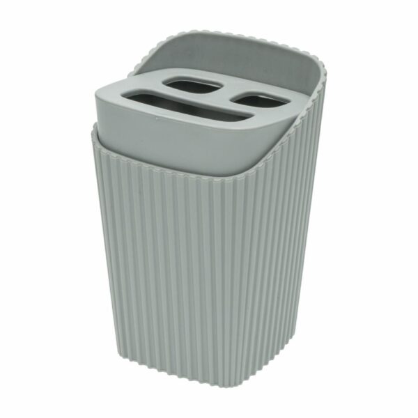 Porta Cepillos Gris Bold New Square COZZA 1 Pieza