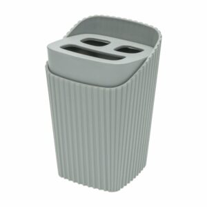 Porta Cepillos Gris Bold New Square COZA 1 Pieza