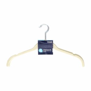 Set Armador De Ropa Para Camisa Ivory De Gamuza FREE HOME 4 Piezas