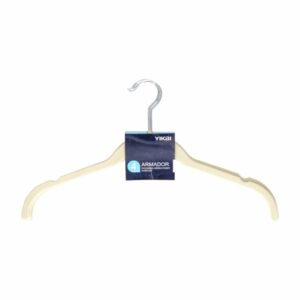 Set Armador De Ropa Para Camisa Ivory De Gamuza FREE HOME 4 Piezas