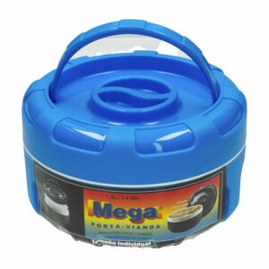 Porta Comida Insulado Térmico Azul MEGATRADE 1.3 Litros