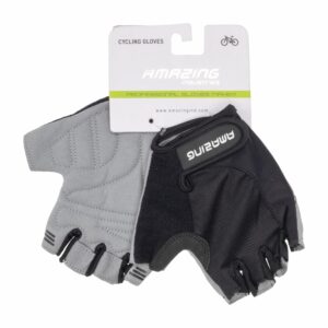 Guante De Bicicleta Gris Negro AMAZING MEDIANO