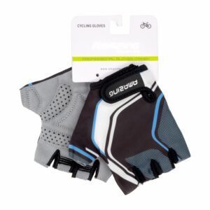 Guante De Bicicleta Blanco Negro Rayas Azul AMAZING PEQUENO