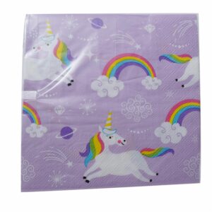 Servilleta Unicornio Morado DFHO 33 x 33 cm