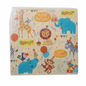 Servilleta Safari Amarilla DFHO 33 x 33 cm