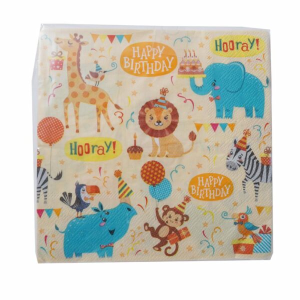 Servilleta Safari Amarilla DFHO 33 x 33 cm