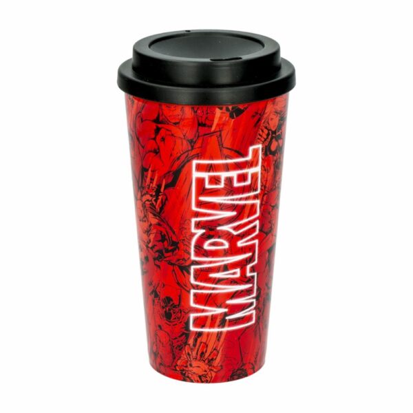 Vaso Plástico Con Tapa Diseño Marvel 520 Ml STOR 75429