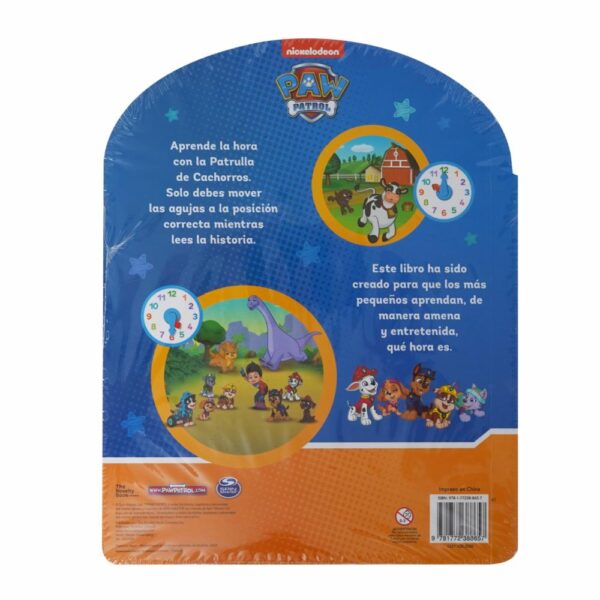 Libro Mi Primer Libro Reloj Paw Patrol NOVEDAD 15 Páginas - Imagen 2