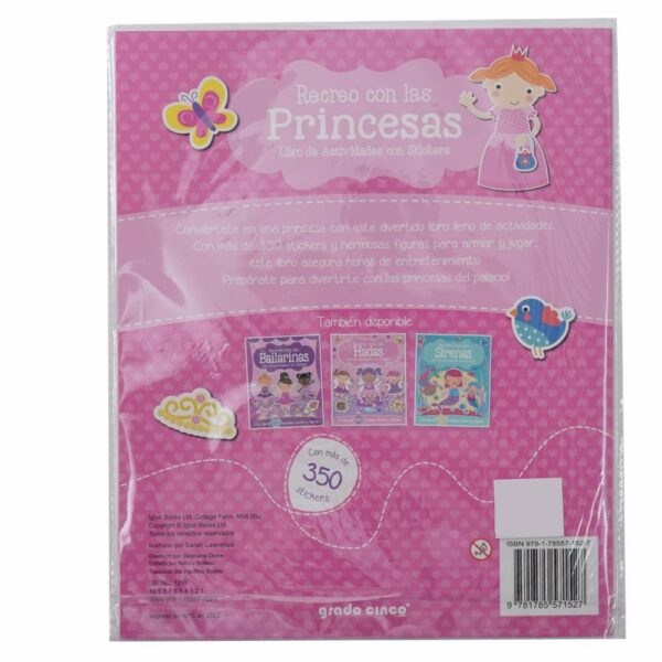 Libros Recreo Con Las Princesas+Stickers LATINBOOKS 45 Páginas - Imagen 2
