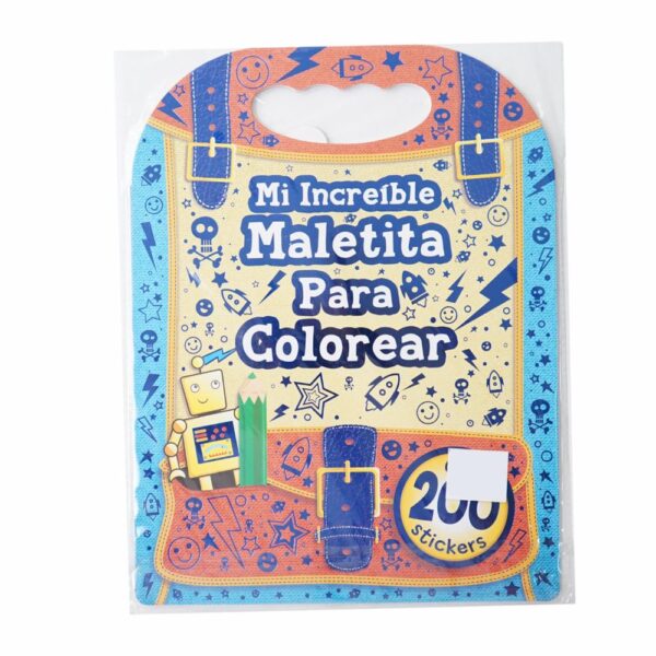 Libros Mi Increíble Maleta Para Colorear+Estickers LATINBOOKS 45 Páginas