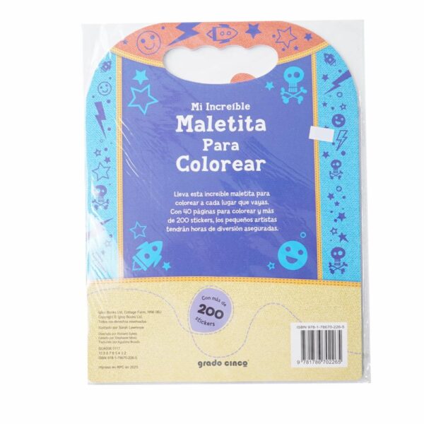 Libros Mi Increíble Maleta Para Colorear+Estickers LATINBOOKS 45 Páginas - Imagen 2