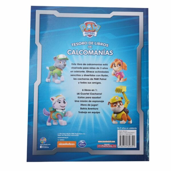 Libros Tesoro De Calcomanías Paw Patrol PHIDAL 350 Páginas - Imagen 2